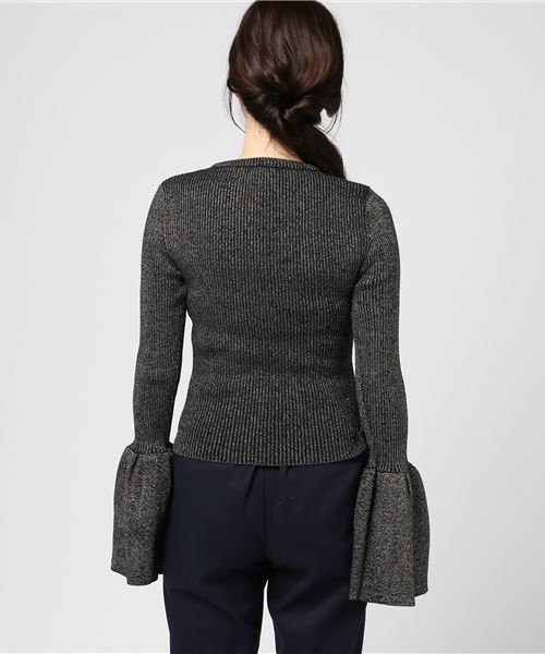 onespo（ワンスポ）の「ハートラメニット（ニット/セーター・レディース・ブラック/ピンク・M）」の9枚目の写真