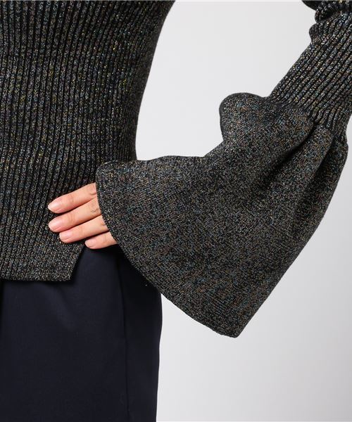 onespo（ワンスポ）の「ハートラメニット（ニット/セーター・レディース・ブラック/ピンク・M）」の6枚目の写真