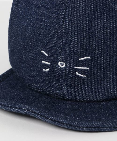 LITTLE GRIN BUDDY（リトル グリンバディ）の「【LITTLE GRIN BUDDY(リトルグリンバディ）】ベビー キャット耳付きキャップ/Cat Ear Cap（キャップ・キッズ・ブラック/ピンク/ダークインディゴブルー/ホワイト/ベージュ・50cm/50㎝/48㎝）」の12枚目の写真