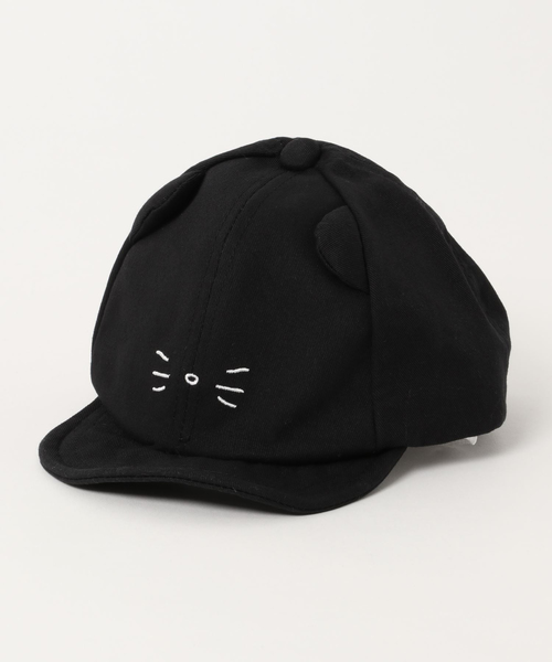 LITTLE GRIN BUDDY（リトル グリンバディ）の「【LITTLE GRIN BUDDY(リトルグリンバディ）】ベビー キャット耳付きキャップ/Cat Ear Cap（キャップ・キッズ・ブラック/ピンク/ダークインディゴブルー/ホワイト/ベージュ・50cm/50㎝/48㎝）」の15枚目の写真