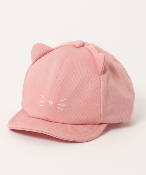 LITTLE GRIN BUDDY（リトル グリンバディ）の「【LITTLE GRIN BUDDY(リトルグリンバディ）】ベビー キャット耳付きキャップ/Cat Ear Cap（キャップ・キッズ・ブラック/ピンク/ダークインディゴブルー/ホワイト/ベージュ・50cm/50㎝/48㎝）」の14枚目の写真