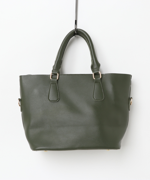 florist（フローリスト）の「【2way】フリンジチャームシンプルレザーハンドバッグ/ショルダーバッグ（ショルダーバッグ・レディース・ブラック/ベージュ/グレー/レッド/ピンク/グリーン/キャメル・FREE）」の9枚目の写真