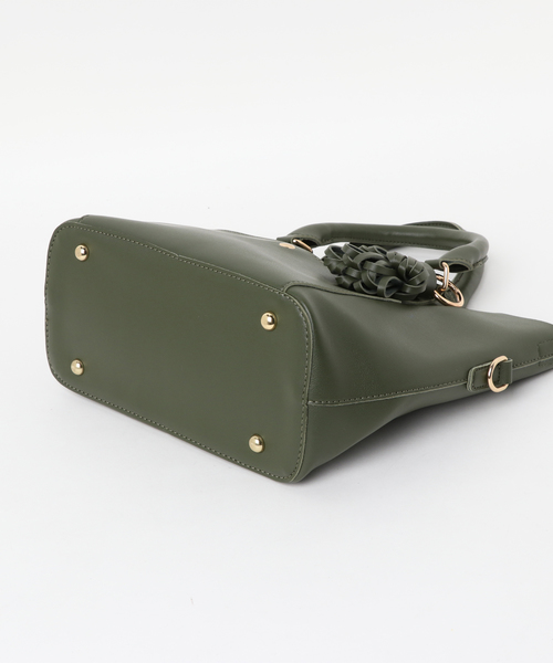 florist（フローリスト）の「【2way】フリンジチャームシンプルレザーハンドバッグ/ショルダーバッグ（ショルダーバッグ・レディース・ブラック/ベージュ/グレー/レッド/ピンク/グリーン/キャメル・FREE）」の10枚目の写真