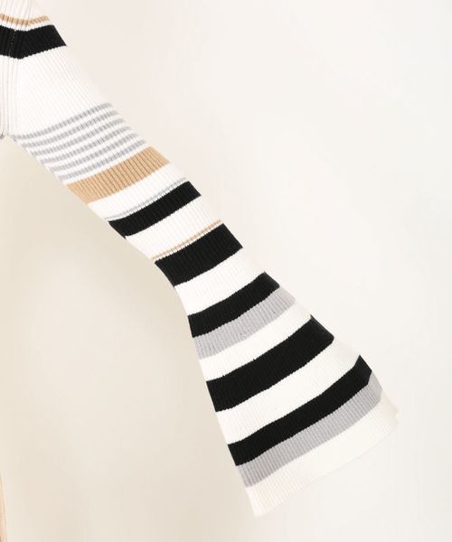 ENVYM(アンビー)の「MULTI BD KNIT (ニット/セーター・レディース・ベージュ/ホワイト・FREE)」の7枚目の写真