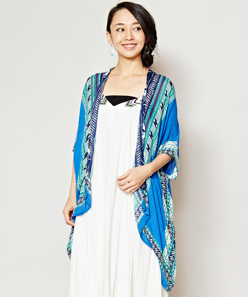 チャイハネ（チャイハネ）の「【チャイハネ】エスニック柄スマートカーディガン（カーディガン/ボレロ・レディース・ブルー/ホワイト/ホワイト系その他/ピンク系その他/ベージュ/ブラック系その他/ライトブルー/ブラウン/マルチ/ブラックミックス/ダークブルー/その他3/その他1/その他2/イエロー/ブルー系その他/ベージュ系その他/ホワイト×ブルー/ホワイト系その他2/イエロー系その他/ネイビー/E/A/B/C/D/H/J/F/G/I・FREE）」の12枚目の写真