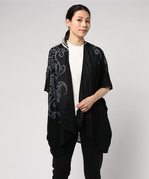 チャイハネ（チャイハネ）の「【チャイハネ】エスニック柄スマートカーディガン（カーディガン/ボレロ・レディース・ブルー/ホワイト/ホワイト系その他/ピンク系その他/ベージュ/ブラック系その他/ライトブルー/ブラウン/マルチ/ブラックミックス/ダークブルー/その他3/その他1/その他2/イエロー/ブルー系その他/ベージュ系その他/ホワイト×ブルー/ホワイト系その他2/イエロー系その他/ネイビー/E/A/B/C/D/H/J/F/G/I・FREE）」の6枚目の写真