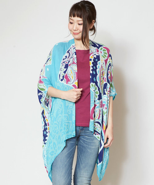 チャイハネ（チャイハネ）の「【チャイハネ】エスニック柄スマートカーディガン（カーディガン/ボレロ・レディース・ブルー/ホワイト/ホワイト系その他/ピンク系その他/ベージュ/ブラック系その他/ライトブルー/ブラウン/マルチ/ブラックミックス/ダークブルー/その他3/その他1/その他2/イエロー/ブルー系その他/ベージュ系その他/ホワイト×ブルー/ホワイト系その他2/イエロー系その他/ネイビー/E/A/B/C/D/H/J/F/G/I・FREE）」の10枚目の写真