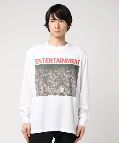 ADAM ET ROPE'(アダムエロペ)の「【A.FOUR】ENTERTAINMENT LONGSLEEVE TEE 03(Tシャツ/カットソー・メンズ・ホワイト・L/M/S)」の1枚目の写真