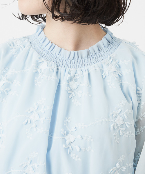 OLIVE des OLIVE（オリーブデオリーブ）の「3Dブラウス（シャツ/ブラウス・レディース・ブラック/オフホワイト/サックスブルー・FREE）」の18枚目の写真