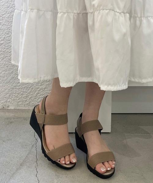 shopnikoniko（ショップニコニコ）の「日本製ストラップゴムコンフォートサンダル（サンダル・レディース・ブラック/ベージュ・LL/S/M/L）」の21枚目の写真