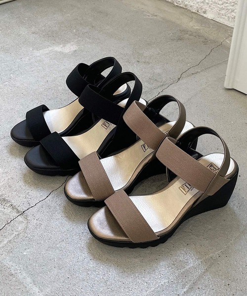 shopnikoniko（ショップニコニコ）の「日本製ストラップゴムコンフォートサンダル（サンダル・レディース・ブラック/ベージュ・LL/S/M/L）」の12枚目の写真