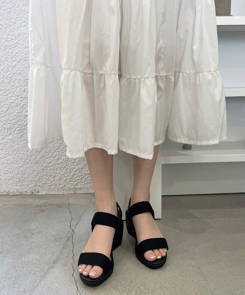 shopnikoniko（ショップニコニコ）の「日本製ストラップゴムコンフォートサンダル（サンダル・レディース・ブラック/ベージュ・LL/S/M/L）」の17枚目の写真