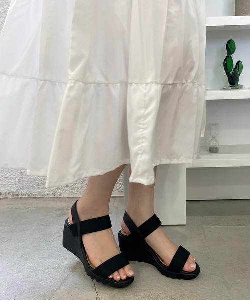 shopnikoniko（ショップニコニコ）の「日本製ストラップゴムコンフォートサンダル（サンダル・レディース・ブラック/ベージュ・LL/S/M/L）」の18枚目の写真