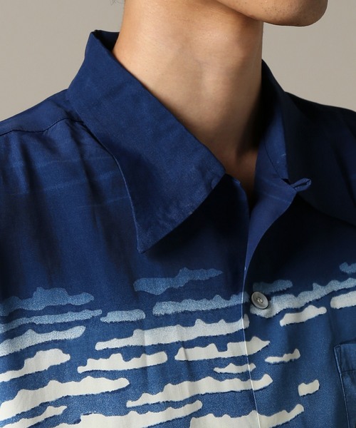 SUN SURF（サンサーフ）の「SUN SURF×ホクサイ / サンサーフ×葛飾北斎 : ガイフウカイセイ #（シャツ/ブラウス・メンズ・ネイビー・MEDIUM/LARGE）」の8枚目の写真