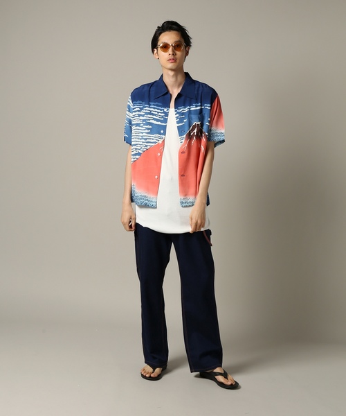 SUN SURF（サンサーフ）の「SUN SURF×ホクサイ / サンサーフ×葛飾北斎 : ガイフウカイセイ #（シャツ/ブラウス・メンズ・ネイビー・MEDIUM/LARGE）」の12枚目の写真