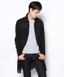 goa | Ｃ／Ｌガーゼロングウエスタンシャツ(シャツ/ブラウス)