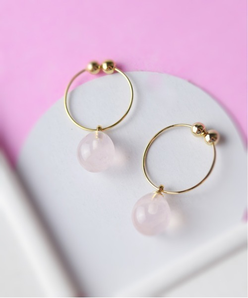 petitcro（プティクロ）の「天然石 プチマル ノンホールピアス（イヤリング・レディース・ライトブルー/ブラック/パープル/オリーブ/オレンジ/クリア/クリアグリーン/クリアイエロー/ベビーピンク/ロイヤルブルー/オレンジ系その他/ブラウン/ネイビー/レッド/ホワイト/ブラック系その他/ホワイト系その他/ダークパープル/グリーン/ブルー系その他/コーラルピンク/オレンジ系その他2・ONE SIZE）」の16枚目の写真