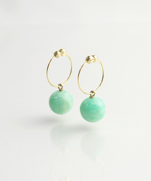 petitcro（プティクロ）の「天然石 プチマル ノンホールピアス（イヤリング・レディース・ライトブルー/ブラック/パープル/オリーブ/オレンジ/クリア/クリアグリーン/クリアイエロー/ベビーピンク/ロイヤルブルー/オレンジ系その他/ブラウン/ネイビー/レッド/ホワイト/ブラック系その他/ホワイト系その他/ダークパープル/グリーン/ブルー系その他/コーラルピンク/オレンジ系その他2・ONE SIZE）」の7枚目の写真