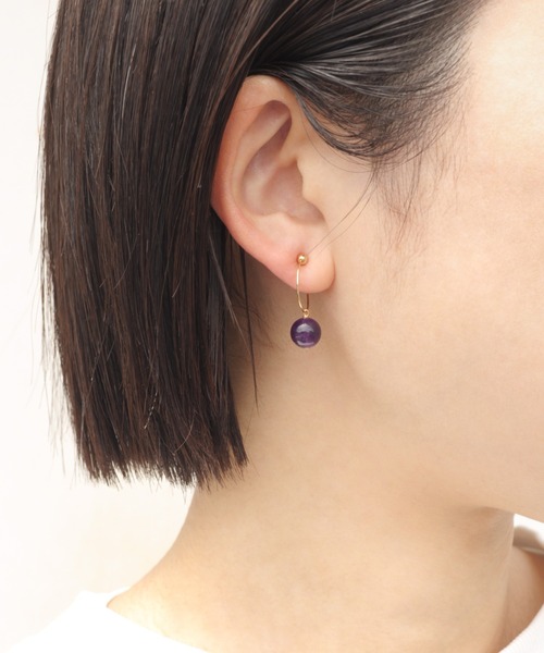 天然石 プチマル ノンホールピアス（イヤリング）｜petitcro（プティクロ）