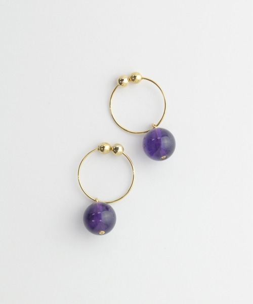 天然石 プチマル ノンホールピアス（イヤリング）｜petitcro（プティクロ）