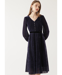 JILL STUART | ◆【ピンクWEB限定】ノエリアオパールベルベットワンピース(ワンピース)