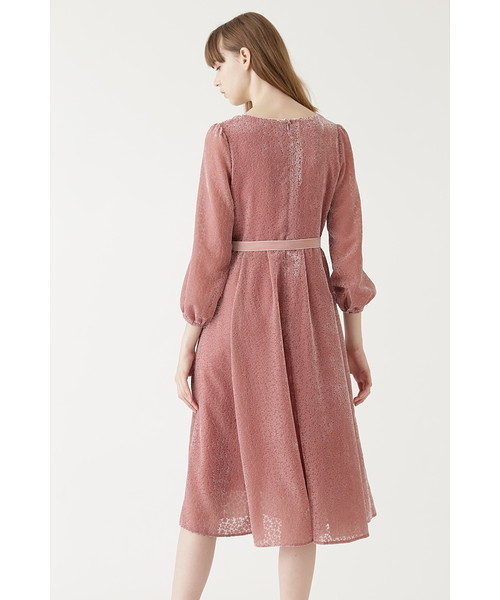 JILL STUART（ジルスチュアート）の「◆【ピンクWEB限定】ノエリアオパールベルベットワンピース（ワンピース・レディース・ネイビー/ピンク/ボルドー・2/0）」の6枚目の写真