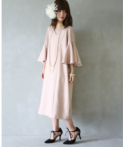 フレアスリーブオケージョンワンピース ワンピース Somari Somari ワンピース Imagination ソマリ Imagination ソマリ イマジネーション のファッション