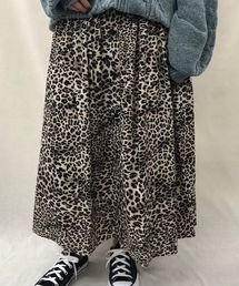 tiptop | レオパード柄前釦ロングスカート(スカート)