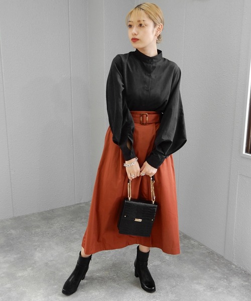 minia（ミニア）の「スタックヒールミドルブーツ　■（ブーツ・レディース・ホワイト/ブラック/ブラウン/ダークブラウン・S/M/L/LL）」の18枚目の写真