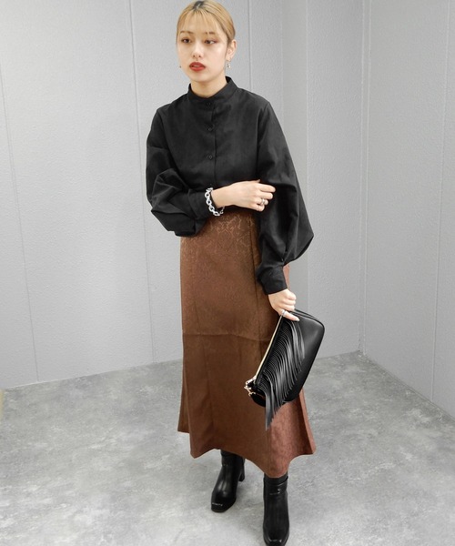 minia（ミニア）の「スタックヒールミドルブーツ　■（ブーツ・レディース・ホワイト/ブラック/ブラウン/ダークブラウン・S/M/L/LL）」の20枚目の写真