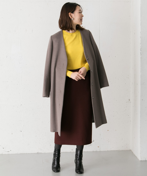 URBAN RESEARCH ROSSO WOMEN（アーバンリサーチ　ロッソ）の「ベーシッククルーネックニット（ニット/セーター・レディース・アイボリー/ブラウン系その他/イエロー・FREE）」の19枚目の写真