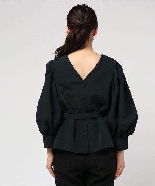 MAISON SPECIAL(メゾンスペシャル)の「2WAYリネンライクブラウス 【MAISON SPECIAL/メゾンスペシャル】(シャツ/ブラウス・レディース・ブラック/アイボリー・FREE)」の19枚目の写真