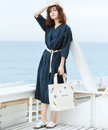 ベルトツキガウンワンピース