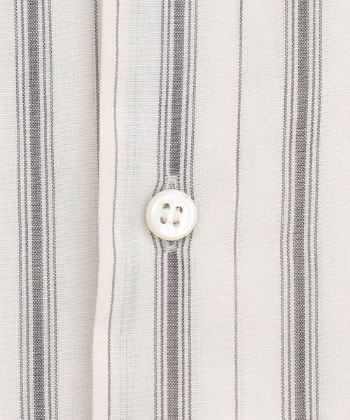 UNDECORATED（アンデコレイテッド）の「【UNDECORATED】コットンストライプSSシャツ（シャツ/ブラウス・メンズ・ホワイト/レッド・2/1）」の11枚目の写真