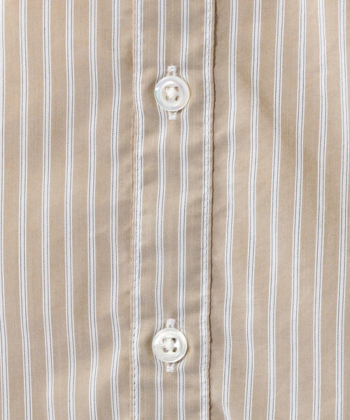Steven Alan（スティーブンアラン）の「＜Steven Alan＞ T/C STRIPE BOX BAND COLLAR SHIRT-BOLD/シャツ（シャツ/ブラウス・メンズ・ベージュ/ライトブルー・LARGE/MEDIUM/SMALL/X-LARGE）」の14枚目の写真