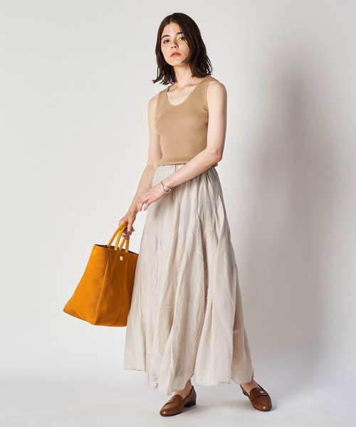 【タグ付】CP SHADES シーピーシェイズ リネンスカート ベージュ XS CP SHADES（シーピーシェイズ）の「【CP SHADES】コットンシルク