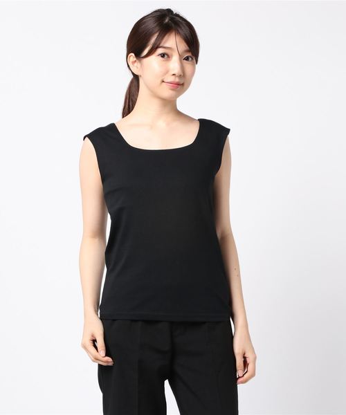 ottilie（オティーリエ）の「スクエアネックプルオーバー（Tシャツ/カットソー・レディース・オフホワイト/ブラック/チャコールグレー/ブラウン・FREE）」の17枚目の写真