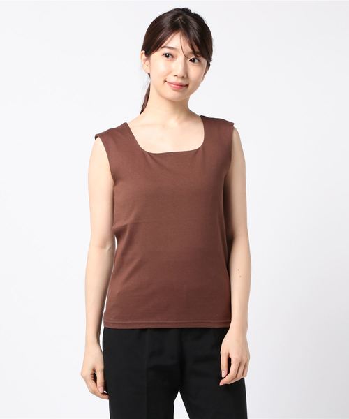 ottilie（オティーリエ）の「スクエアネックプルオーバー（Tシャツ/カットソー・レディース・オフホワイト/ブラック/チャコールグレー/ブラウン・FREE）」の16枚目の写真