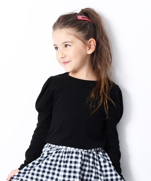 devirock（デビロック）の「ガールズデザイン長袖Tシャツ（Tシャツ/カットソー・キッズ・ブルー系その他4/ブルー系その他3/ブルー系その他2/ベージュ系その他2/ブラウン系その他2/グレー系その他2/ブラック系その他3/ブラック系その他2/ブルー系その他/ベージュ系その他/ブラウン系その他/グレー系その他/ブラック系その他/ホワイト系その他/ラベンダー/パープル系その他/ベージュ系その他3・110cm/120cm/130cm/140cm/150cm/160cm/80ｃｍ/90cm/100cm）」の3枚目の写真