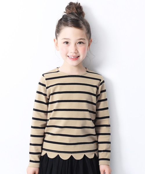 devirock（デビロック）の「ガールズデザイン長袖Tシャツ（Tシャツ/カットソー・キッズ・ブルー系その他4/ブルー系その他3/ブルー系その他2/ベージュ系その他2/ブラウン系その他2/グレー系その他2/ブラック系その他3/ブラック系その他2/ブルー系その他/ベージュ系その他/ブラウン系その他/グレー系その他/ブラック系その他/ホワイト系その他/ラベンダー/パープル系その他/ベージュ系その他3・110cm/120cm/130cm/140cm/150cm/160cm/80ｃｍ/90cm/100cm）」の9枚目の写真