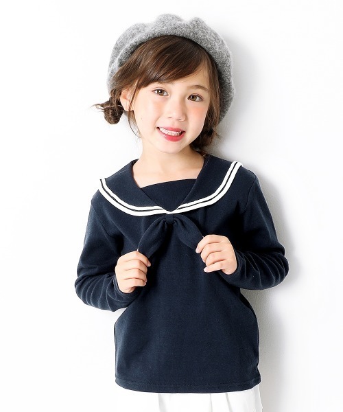 devirock（デビロック）の「ガールズデザイン長袖Tシャツ（Tシャツ/カットソー・キッズ・ブルー系その他4/ブルー系その他3/ブルー系その他2/ベージュ系その他2/ブラウン系その他2/グレー系その他2/ブラック系その他3/ブラック系その他2/ブルー系その他/ベージュ系その他/ブラウン系その他/グレー系その他/ブラック系その他/ホワイト系その他/ラベンダー/パープル系その他/ベージュ系その他3・110cm/120cm/130cm/140cm/150cm/160cm/80ｃｍ/90cm/100cm）」の12枚目の写真