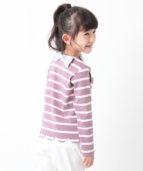 devirock（デビロック）の「ガールズデザイン長袖Tシャツ（Tシャツ/カットソー・キッズ・ブルー系その他4/ブルー系その他3/ブルー系その他2/ベージュ系その他2/ブラウン系その他2/グレー系その他2/ブラック系その他3/ブラック系その他2/ブルー系その他/ベージュ系その他/ブラウン系その他/グレー系その他/ブラック系その他/ホワイト系その他/ラベンダー/パープル系その他/ベージュ系その他3・110cm/120cm/130cm/140cm/150cm/160cm/80ｃｍ/90cm/100cm）」の17枚目の写真