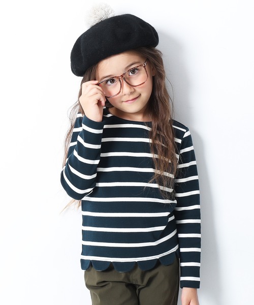 devirock（デビロック）の「ガールズデザイン長袖Tシャツ（Tシャツ/カットソー・キッズ・ブルー系その他4/ブルー系その他3/ブルー系その他2/ベージュ系その他2/ブラウン系その他2/グレー系その他2/ブラック系その他3/ブラック系その他2/ブルー系その他/ベージュ系その他/ブラウン系その他/グレー系その他/ブラック系その他/ホワイト系その他/ラベンダー/パープル系その他/ベージュ系その他3・110cm/120cm/130cm/140cm/150cm/160cm/80ｃｍ/90cm/100cm）」の15枚目の写真