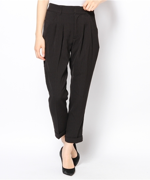 CIAOPANIC（チャオパニック）の「【Ciaopanic】ドビータックテーパードパンツ（スラックス・レディース・ネイビー/オフホワイト/ブラック/オレンジ・SMALL/MEDIUM/LARGE）」の3枚目の写真