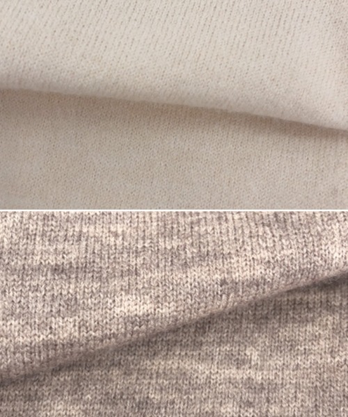 select MOCA（セレクトモカ）の「オーバースリットニットワンピース/クルーネックワンポイントボタンデザインレイヤードワンピ（ワンピース・レディース・ブラック/ブラウン/アイボリー・FREE）」の4枚目の写真