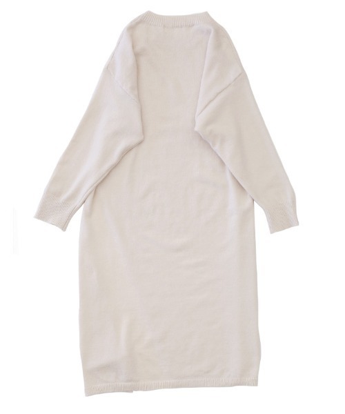 select MOCA（セレクトモカ）の「オーバースリットニットワンピース/クルーネックワンポイントボタンデザインレイヤードワンピ（ワンピース・レディース・ブラック/ブラウン/アイボリー・FREE）」の18枚目の写真