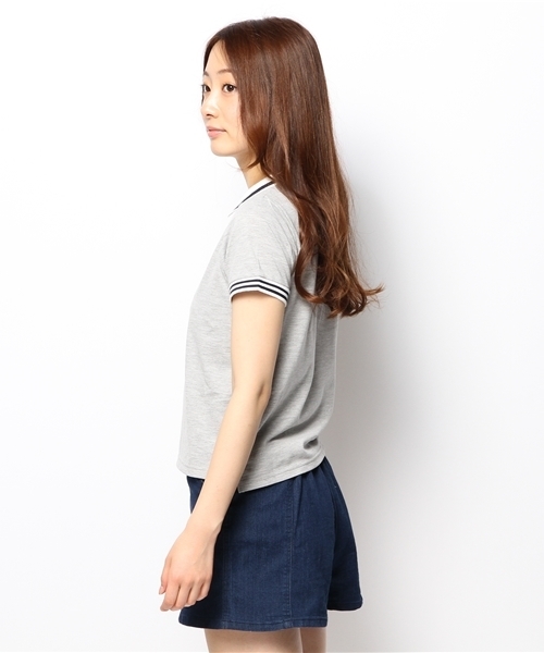 Chico(チコ)の「カノコポロシャツ(Tシャツ/カットソー・レディース・グレー/ホワイト/ネイビー・FREE)」の9枚目の写真