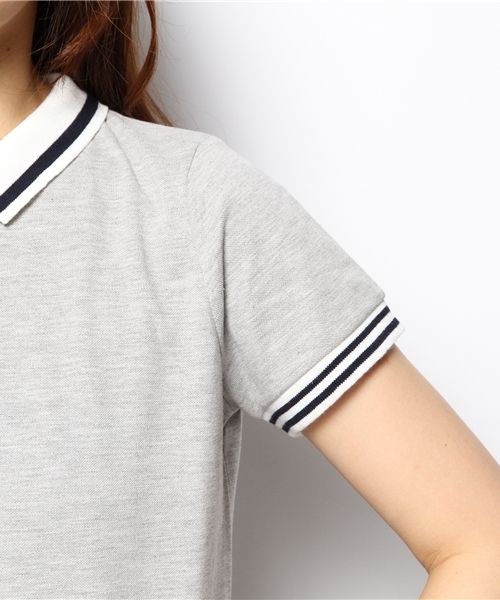 Chico(チコ)の「カノコポロシャツ(Tシャツ/カットソー・レディース・グレー/ホワイト/ネイビー・FREE)」の5枚目の写真