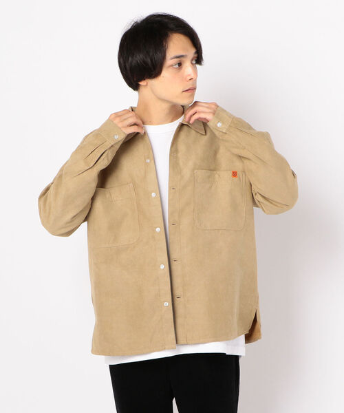 UNIVERSAL OVERALL(ユニバーサルオーバーオール)の「【UNIVERSAL OVERALL / ユニバーサルオーバーオール】ポリスエード オープンカラーシャツ #U813126(ブルゾン・メンズ・ブラック/ダークブラウン/ベージュ・M/L)」の3枚目の写真