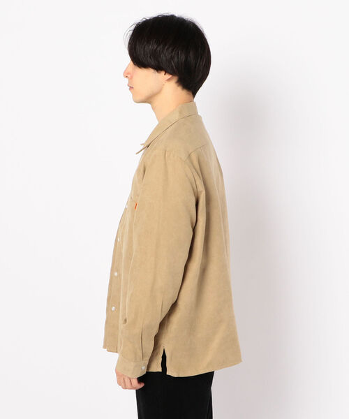 UNIVERSAL OVERALL(ユニバーサルオーバーオール)の「【UNIVERSAL OVERALL / ユニバーサルオーバーオール】ポリスエード オープンカラーシャツ #U813126(ブルゾン・メンズ・ブラック/ダークブラウン/ベージュ・M/L)」の16枚目の写真